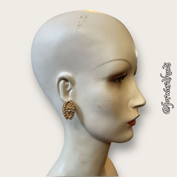 Bundle Sale 3 for $15 | Gold Tone & Rhinestone Earrings - Picture 4 of 11